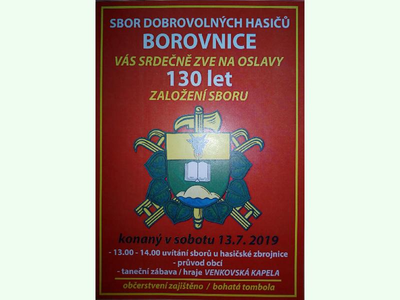 SDH Borovnice - 130. výročí
